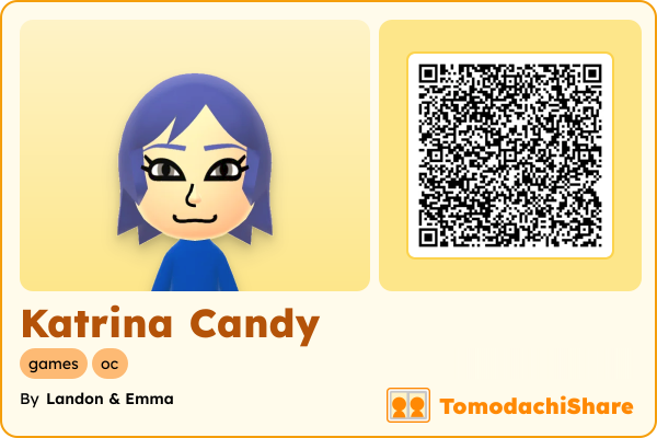 Katrina Candy, a female Mii  with tags: games, oc