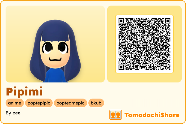 Pipimi, a female Mii  with tags: anime, poptepipic, popteamepic, bkub