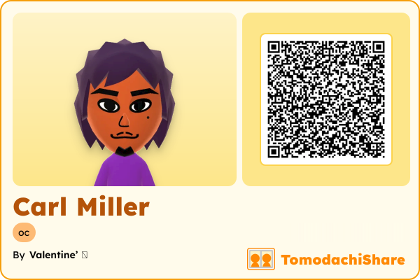 Carl Miller, a male Mii  with tags: oc