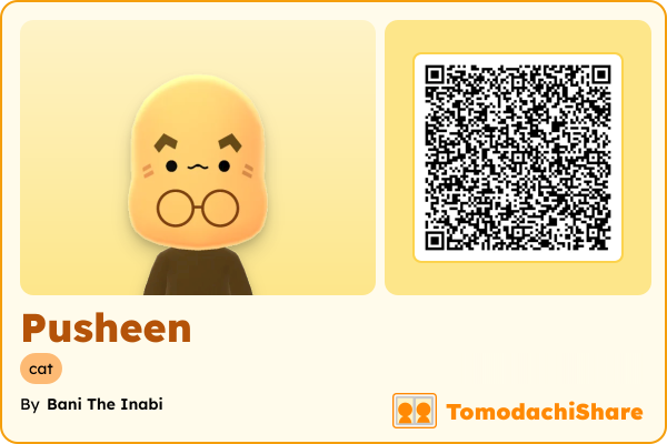Pusheen, a female Mii  with tags: cat
