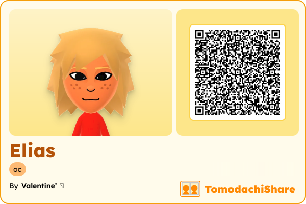 Elias, a male Mii  with tags: oc