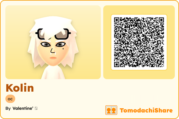 Kolin, a male Mii  with tags: oc