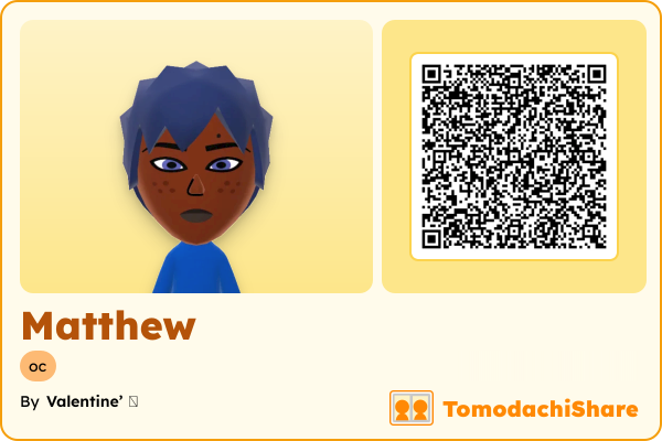 Matthew, a male Mii  with tags: oc