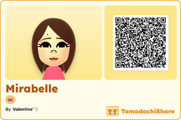 Mirabelle, a female Mii  with tags: oc