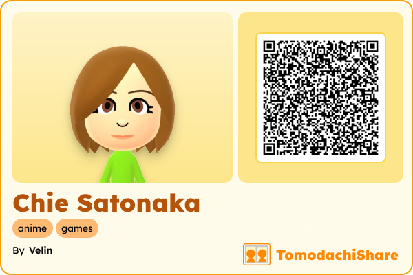 Chie Satonaka, a female Mii  with tags: anime, games