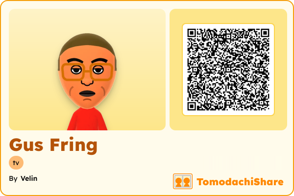 Gus Fring, a male Mii  with tags: tv