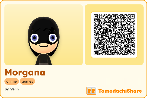 Morgana, a male Mii  with tags: anime, games