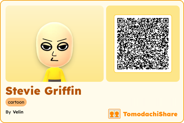 Stevie Griffin, a male Mii  with tags: cartoon