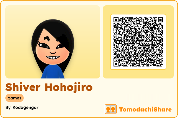 Shiver Hohojiro, a female Mii  with tags: games