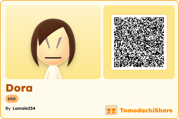 Dora, a female Mii  with tags: bfdi