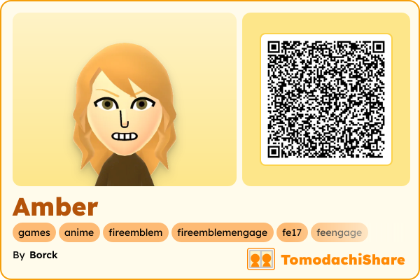 Amber, a male Mii  with tags: games, anime, fireemblem, fireemblemengage, fe17, feengage