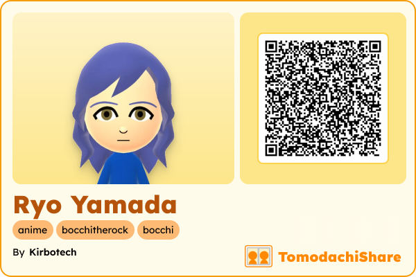 Ryo Yamada, a female Mii  with tags: anime, bocchitherock, bocchi