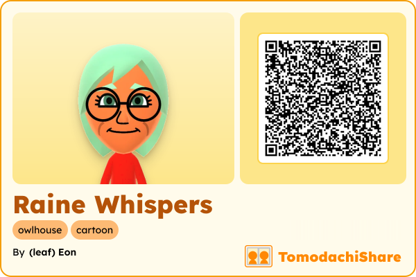 Raine Whispers, a male Mii  with tags: owlhouse, cartoon
