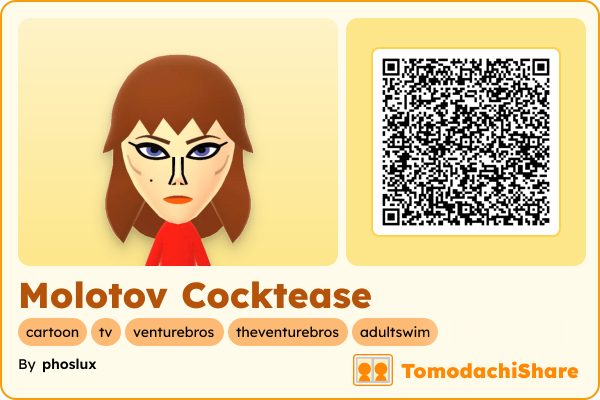 Molotov Cocktease, a female Mii  with tags: cartoon, tv, venturebros, theventurebros, adultswim