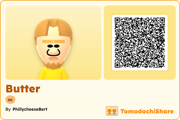 Butter, a male Mii  with tags: oc