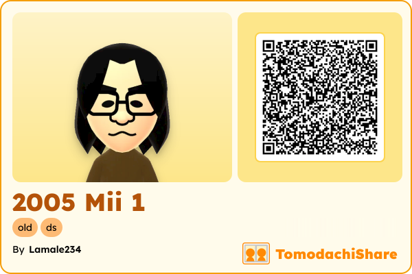 2005 Mii 1, a male Mii  with tags: old, ds