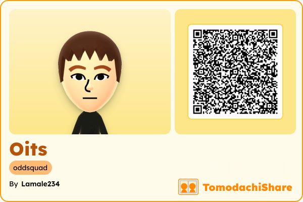 Oits, a male Mii  with tags: oddsquad