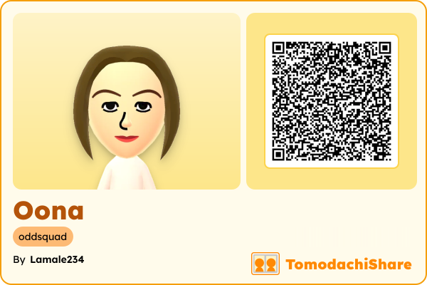 Oona, a female Mii  with tags: oddsquad