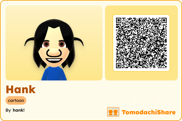 Hank, a male Mii  with tags: cartoon