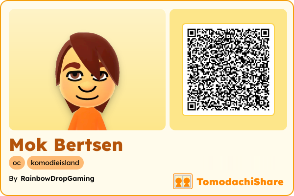 Mok Bertsen, a male Mii  with tags: oc, komodieisland