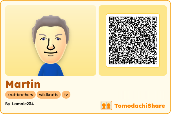 Martin, a male Mii  with tags: krattbrothers, wildkratts, tv