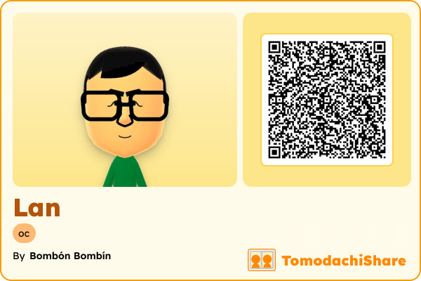 Lan, a male Mii  with tags: oc