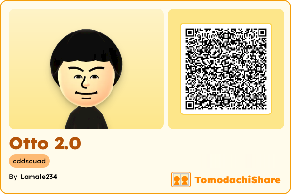 Otto 2.0, a male Mii  with tags: oddsquad