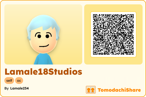 Lamale18Studios, a male Mii  with tags: self, oc