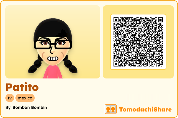 Patito, a female Mii  with tags: tv, mexico