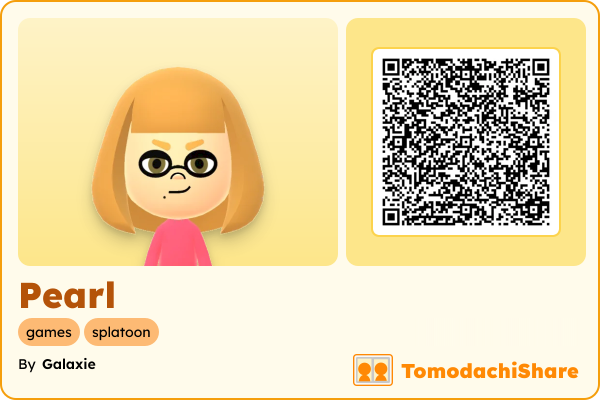 Pearl, a male Mii  with tags: games, splatoon