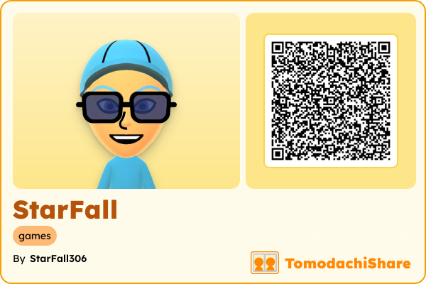 StarFall, a male Mii  with tags: games