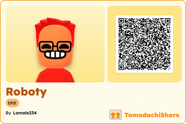 Roboty, a male Mii  with tags: bfdi