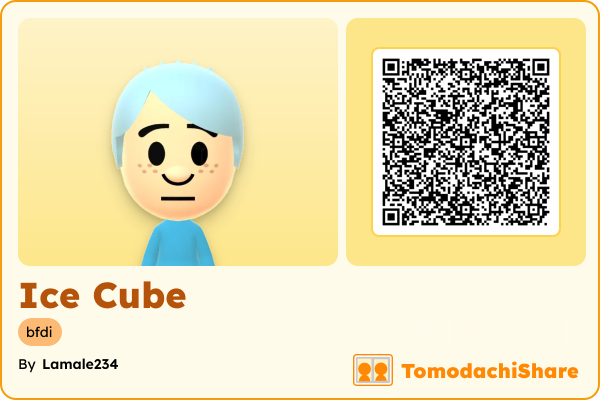 Ice Cube, a female Mii  with tags: bfdi