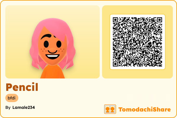 Pencil, a female Mii  with tags: bfdi