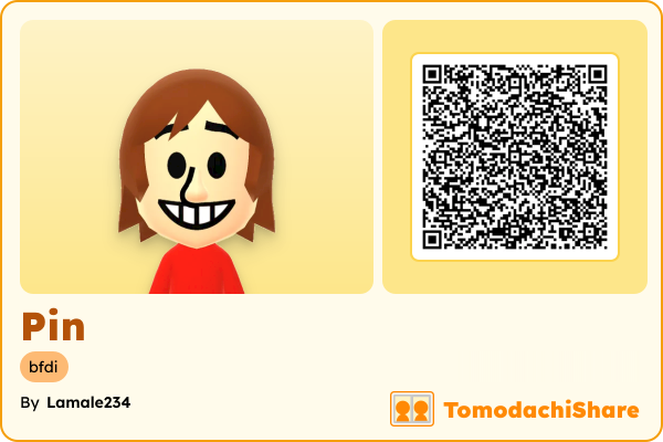 Pin, a female Mii  with tags: bfdi