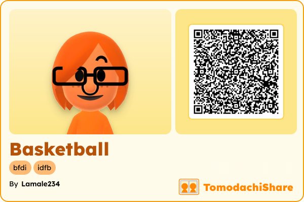 Basketball, a female Mii  with tags: bfdi, idfb