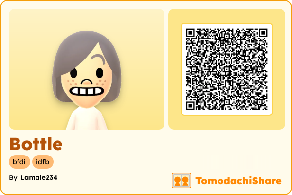 Bottle, a female Mii  with tags: bfdi, idfb