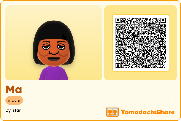 Ma, a female Mii  with tags: movie