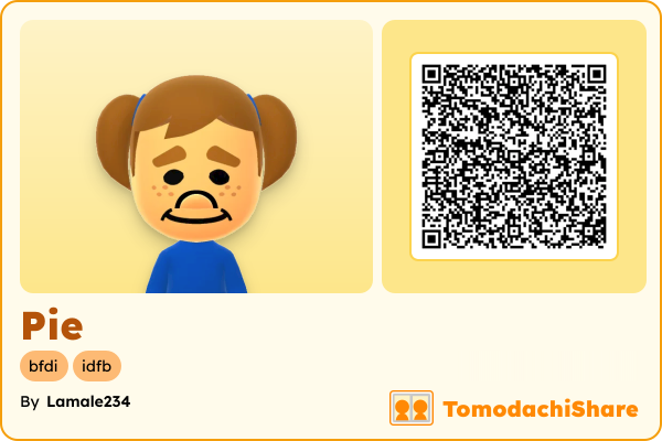 Pie, a female Mii  with tags: bfdi, idfb