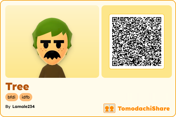 Tree, a male Mii  with tags: bfdi, idfb