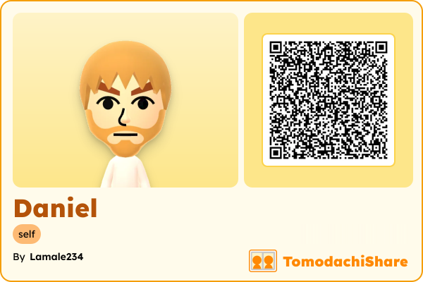 Daniel, a male Mii  with tags: self