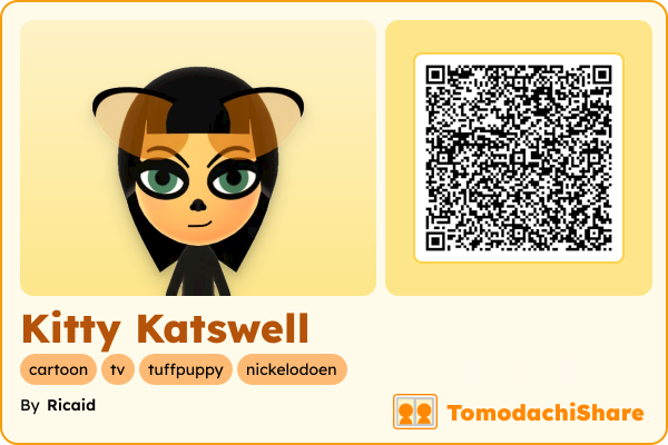 Kitty Katswell, a female Mii  with tags: cartoon, tv, tuffpuppy, nickelodoen