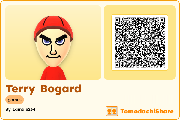 Terry Bogard, a male Mii  with tags: games