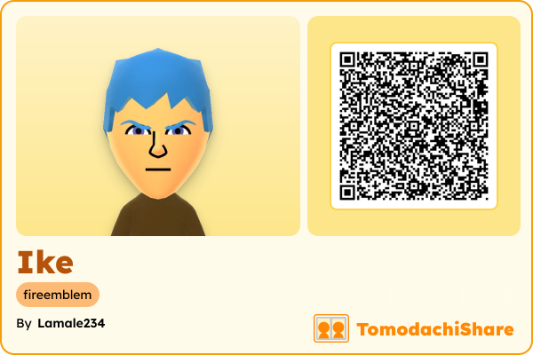 Ike, a male Mii  with tags: fireemblem