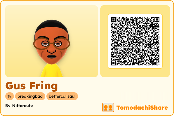 Gus Fring, a male Mii  with tags: tv, breakingbad, bettercallsaul