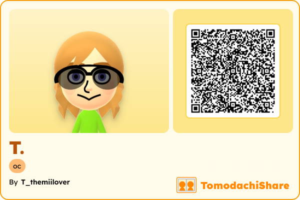 T., a female Mii  with tags: oc