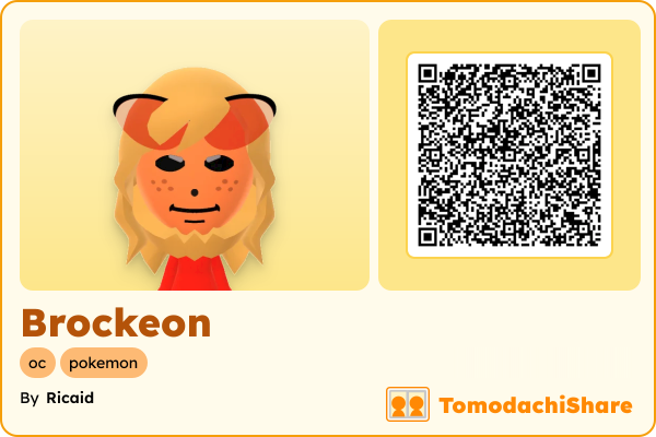 Brockeon, a female Mii  with tags: oc, pokemon