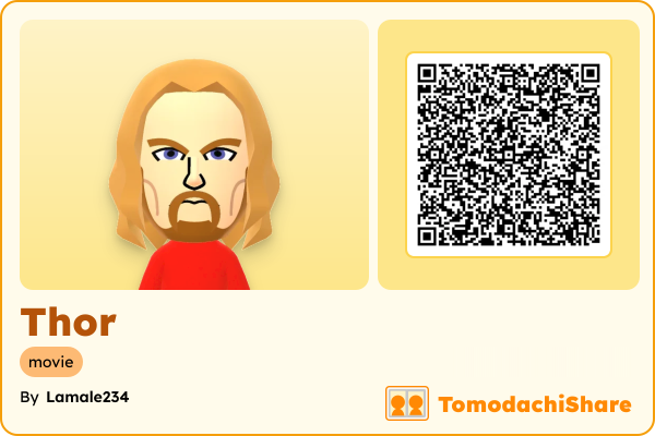 Thor, a female Mii  with tags: movie