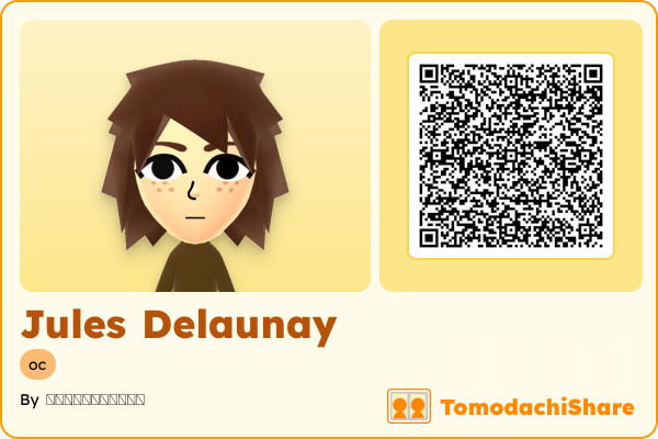 Jules Delaunay, a male Mii  with tags: oc