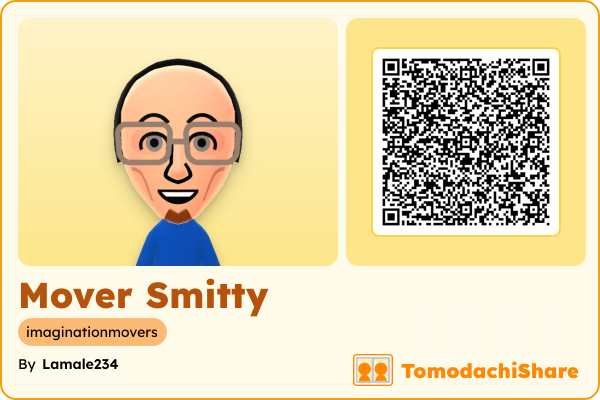 Mover Smitty, a male Mii  with tags: imaginationmovers